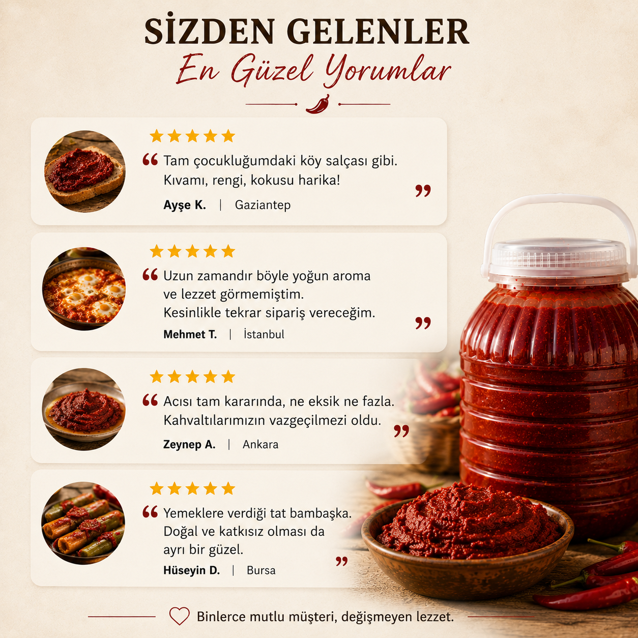 Gaziantep Usulü Ev Tipi Salça