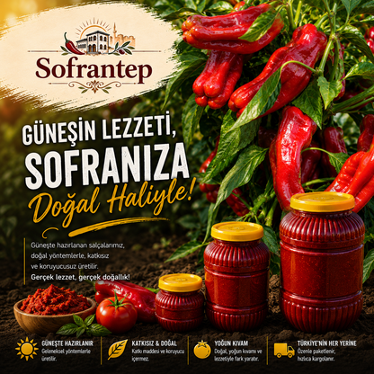Güneşte Hazırlanan Yoğun Kıvamlı Antep Salçası