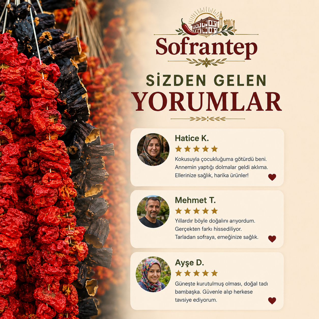Gaziantep Güneşinde Kuruyan Gerçek Kurutmalıklar